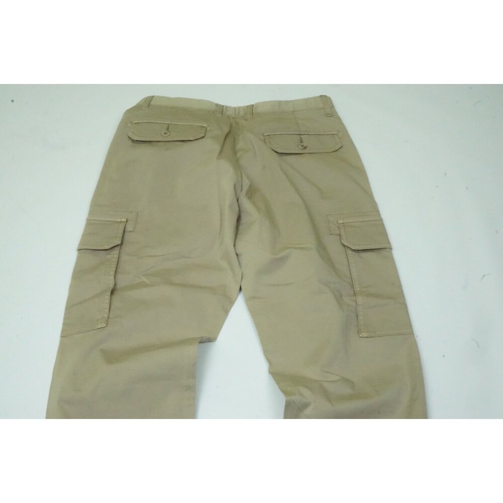 Isaia Tinto Slim Cotton Blend Solid Beige Khaki Brown Cargo Pants 46R Brand New - Picture 8 of 8